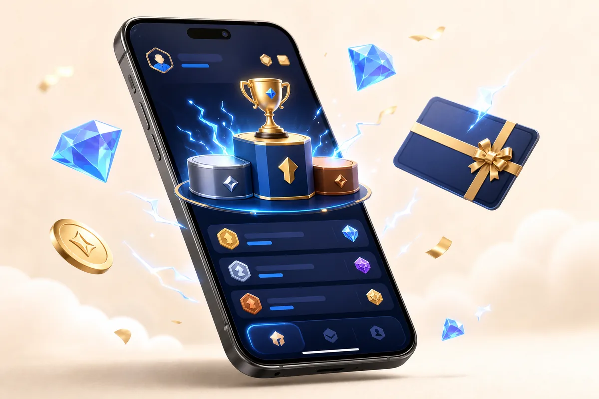 ClubArena: podio de torneos con premios canjeables, en un teléfono