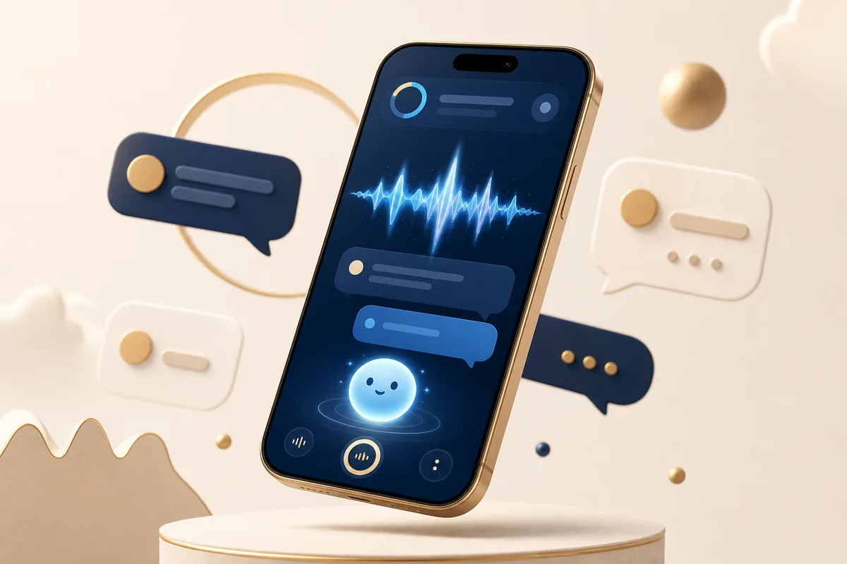 Orborix Speak: asistente de voz conversando en un teléfono